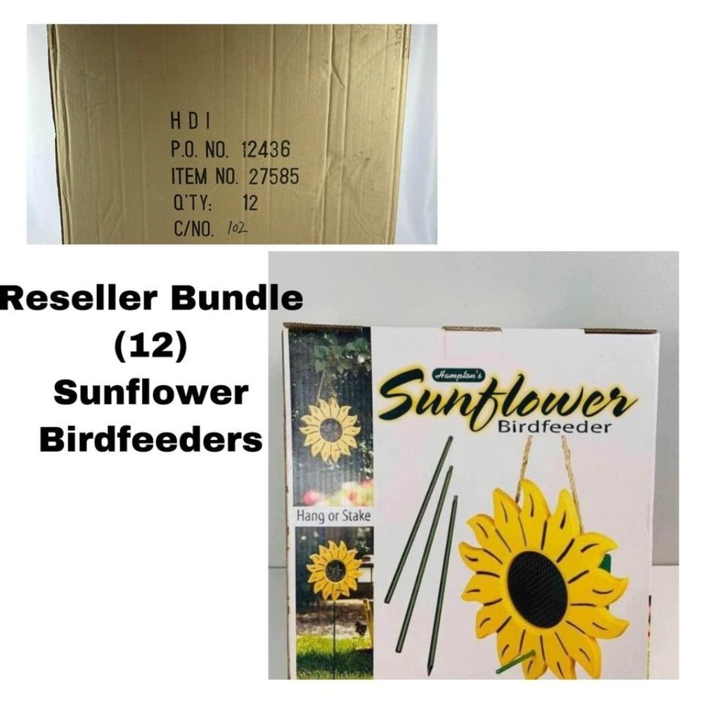 Brand New Case Pack (12) Sunflower Birdfeeders
